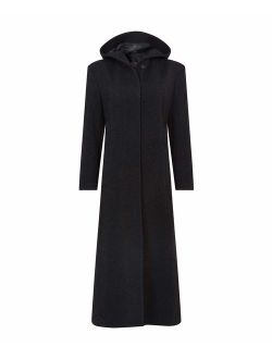 De La Creme - Women's Hooded Cashmere Wool Winter Long Winter Coat