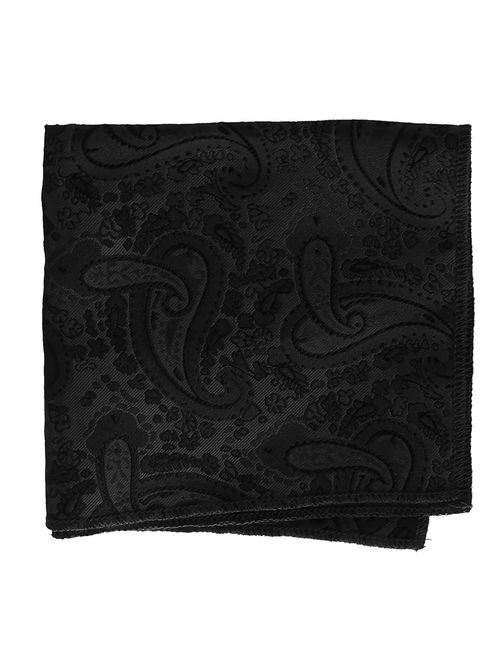 Gioberti Men's Formal 4pc Paisley Vest Necktie Bowtie and Pocket Square