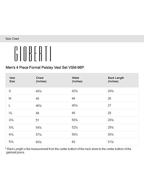 Gioberti Men's Formal 4pc Paisley Vest Necktie Bowtie and Pocket Square