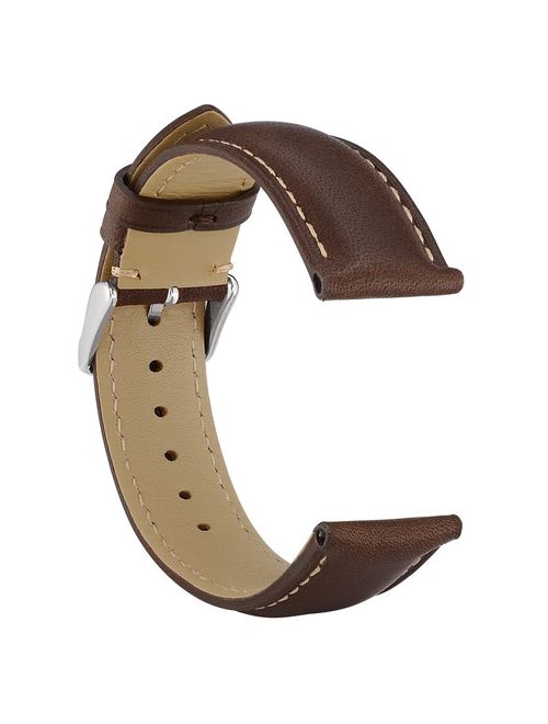 WOCCI Watch Band, Vintage Leather Watch Strap 14mm 16mm 18mm 19mm 20mm 21mm 22mm 23mm 24mm,Choice of Color and Width