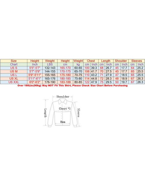 jeansian Men's Slim Fit Long Sleeves Casual Button Down Dress Shirts 8397
