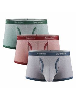 Men's Underwear Colorful Stylish Striped Comfort Soft Cotton Trunks 3 Pack