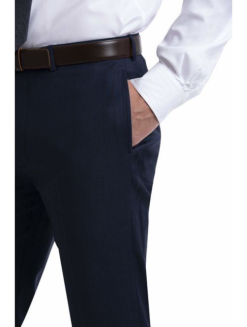 Calvin Klein Men's Slim Fit Stretch Suit Separates-Custom Jacket & Pant Size Selection, Blue/Charcoal, 40X34