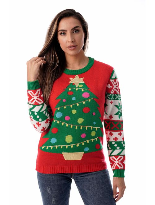 Buy #followme Womens Ugly Christmas Sweater - Sweaters for Women online ...