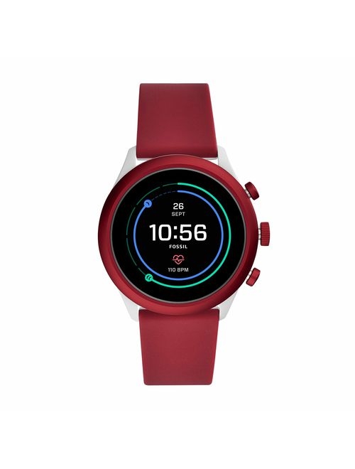 Fossil Men's Sport Metal and Silicone Touchscreen Smartwatch with Heart Rate, GPS, NFC, and Smartphone Notifications