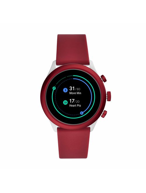 Fossil Men's Sport Metal and Silicone Touchscreen Smartwatch with Heart Rate, GPS, NFC, and Smartphone Notifications