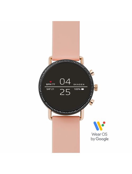 Skagen Connected Falster 2 Stainless Steel Touchscreen Smartwatch with Heart Rate, GPS, NFC, and Smartphone Notifications