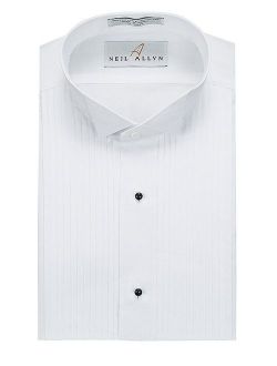 Slim Fit Tuxedo Shirt - 100% Cotton Wing Collar with French Cuffs