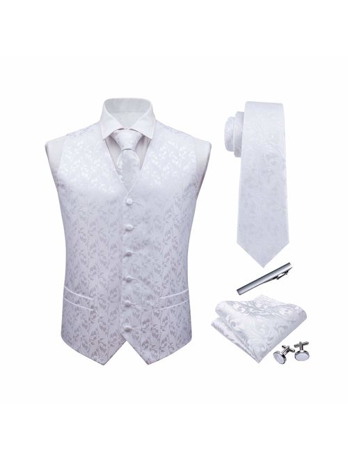 格安SALEスタート！ Barry.Wang Formal Men Dress Vest Matched Paisley Tie Set Suit  Waistcoat Wed タイピン、タイタック - www.oroagri.eu