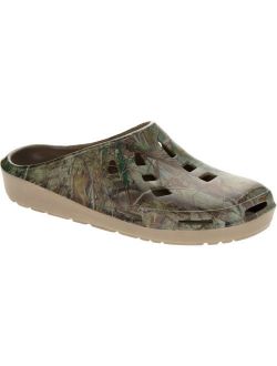 Men's Slip-On Clog Shoe, Camouflage Print, Brown Green Camo, Men's Sizes 7 to 13