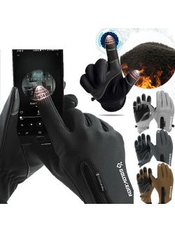 SUNSIOM Men Women Touch Screen Winter Sports Windproof Waterproof Outdoor Warm Gloves