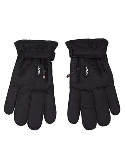 Peach Couture Mens Weatherproof Insulated Waterproof Winter Snow Ski Gloves Black 78