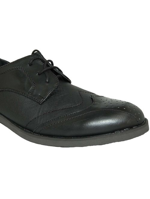 KRAZY SHOES BOGO 1 FREE Shoes | LEATHER LINED Black Mens Oxfords