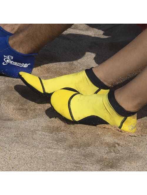 Seavenger SeaSnugs | Low Beach Socks for Sand Volleyball, Soccer, Snorkeling & Watersports (Dark Blue, Large)