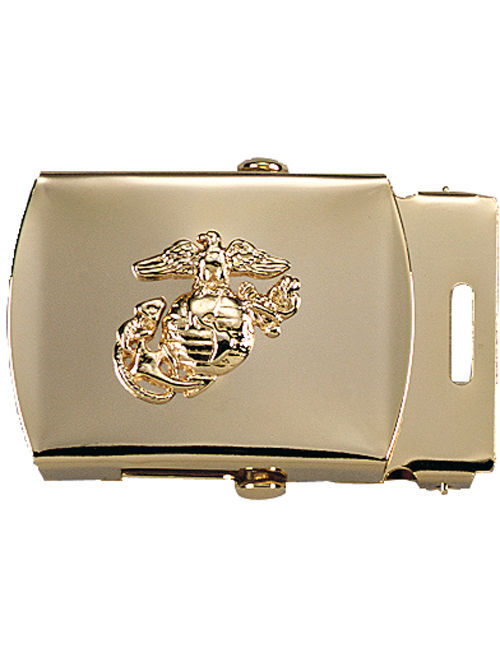 Brass USMC Emblem Web Belt Buckle