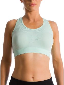 Women Seamless Racerback Yoga Sports Fitness Fashion Bra Top No Padding Wire Free