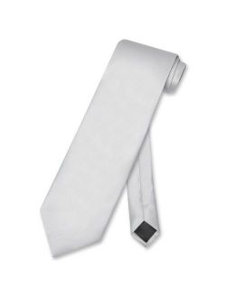 NeckTie Solid SILVER GREY Color Men's Gray Neck Tie