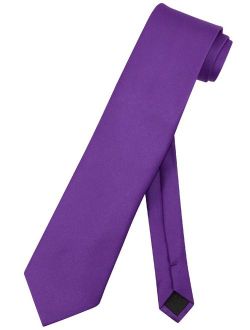 NeckTie Solid EXTRA LONG PURPLE INDIGO Color Men's XL Neck Tie