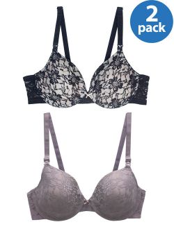 Loving Moments by Leading Lady Molded Underwire Nursing Bra with Lace, Style L357