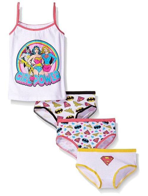 DC Comics Wonder Woman; Batgirl; Superwoman, Girls' 3-Pack Underwear and Tank Set