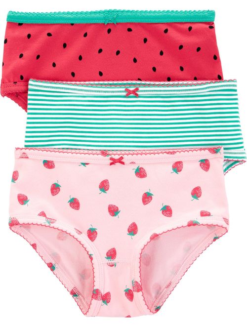 Carter's Carters Little Girls 3-pk. Stripe Fruit Brief Panties