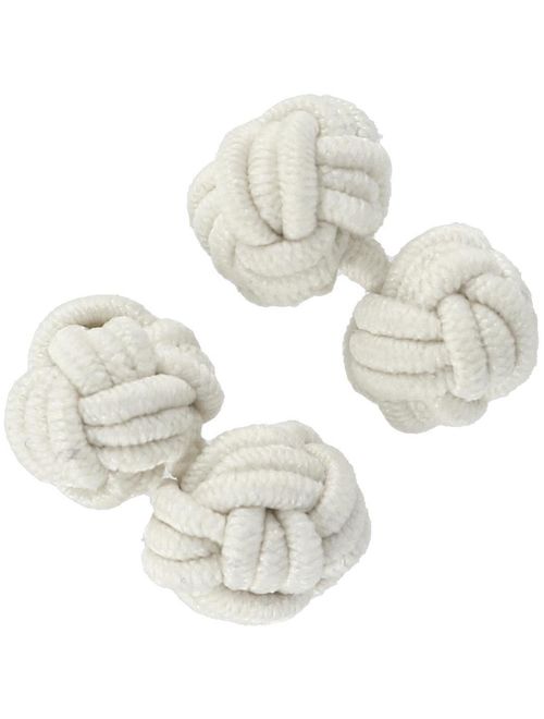 About Town Pair of Solid Silk Knot Cuff Links (Men's)