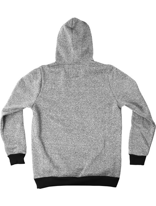Ma Croix Mens Lightweight Marled Pullover Hoodie Texture Brushed Fleece