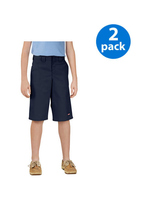 Genuine Dickies Boys Shorts with Multi Use Pocket, 2 Pack
