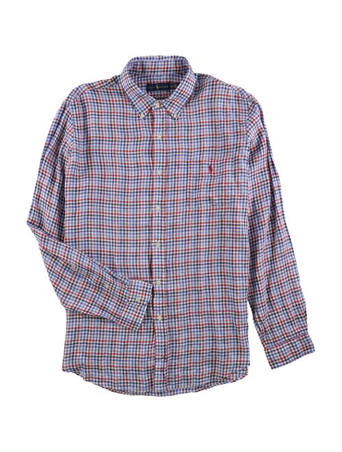 Polo Ralph Lauren Ralph Lauren Mens Plaid Linen Button Up Shirt