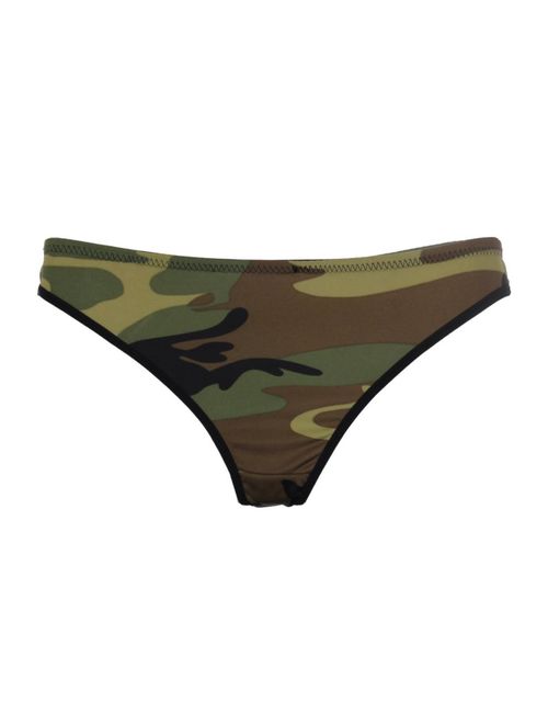 Rothco Women's Camouflage Thong Underwear, Woodland Camo