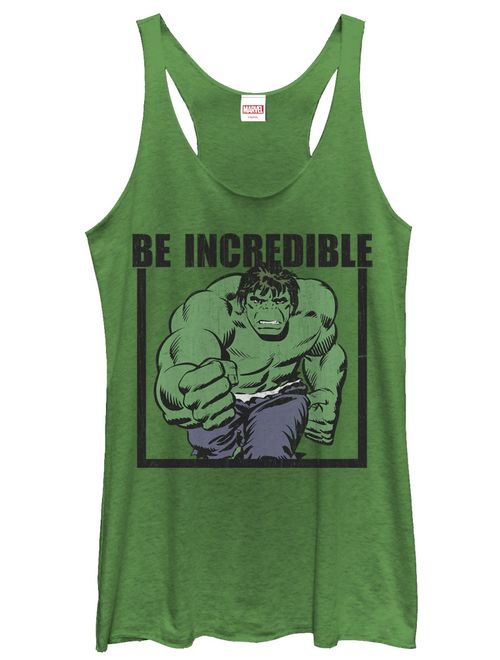 Marvel Women's Hulk Be Incredible Racerback Tank Top