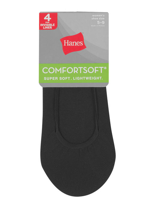 Hanes Women's ComfortSoft Invisible Liner, 4 Pack