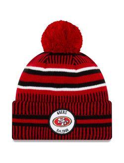 San Francisco 49ers New Era 2019 NFL Sideline Home Official Sport Knit Hat - Scarlet/Black - OSFA