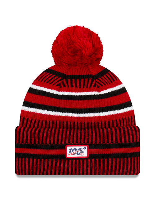 San Francisco 49ers New Era 2019 NFL Sideline Home Official Sport Knit Hat - Scarlet/Black - OSFA