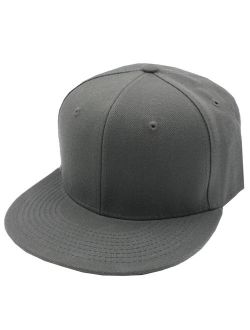 Decky Men's Fitted Baseball Hat Cap Flat Bill Blank