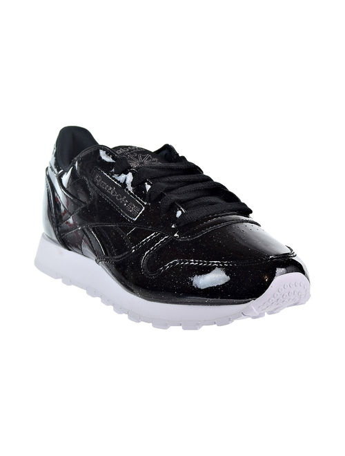 Reebok CL Leather PP Patent Pearl Women's Shoes Pearl Black/White cn0875