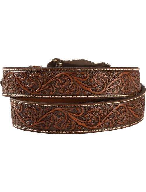 Mens Leather Belt with Antiqued Silver Buckle by Ariat MFW Size 36 Model A1020467