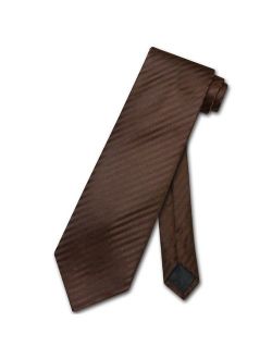 NeckTie CHOCOLATE BROWN Vertical Stripes Design Men's Neck Tie