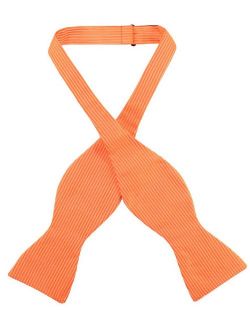 Antonio Ricci SELF TIE Bow Tie Solid BURNT ORANGE Color Ribbed Men's BowTie