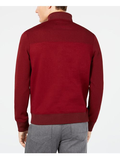 RYAN SEACREST Red Men Size Large L Mixed Media Quarter Zip Sweater