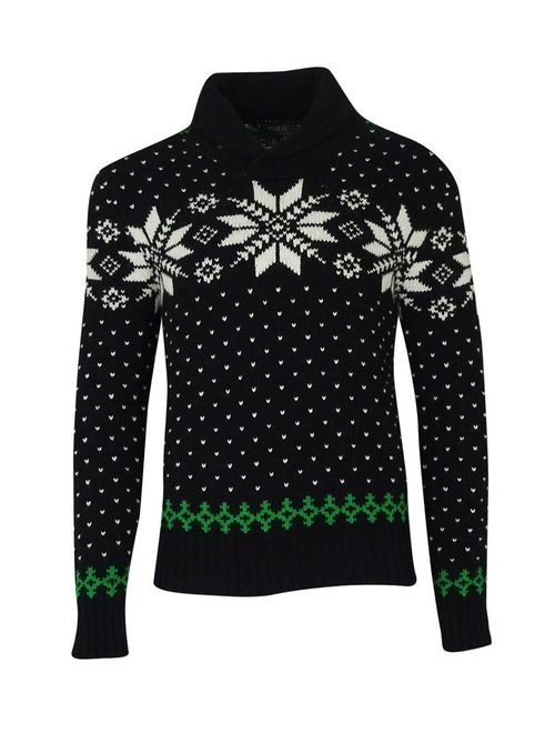 Polo Ralph Lauren Men's Snowflake Knit Shawl Sweater