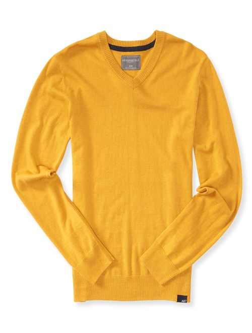 p.s.09 from aeropostale Aeropostale Mens Knit Pullover Sweater, Orange, X-Large