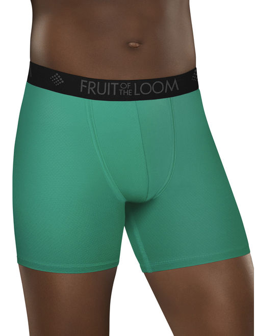 Fruit Of The Loom Men's Breathable Lightweight Micro-Mesh Boxer Briefs, 3 Pack, Size Extra Large
