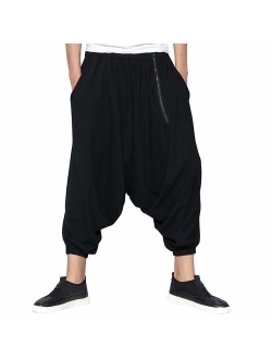 ONTTNO Men's Floral Stretchy Waist Casual Ankle Length Pants