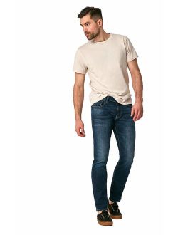 Men's Matt Relaxed Straight Leg Jeans (Deep Blue Cashmere, 31W x 30L)