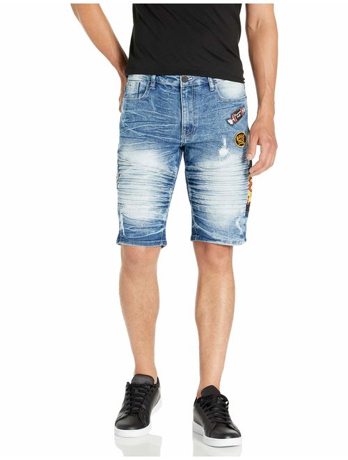 BLACK SOUTHPOLE Denim Jean SHORTS 4180-3236 Mens Relaxed Fit  Dark Sand Blue