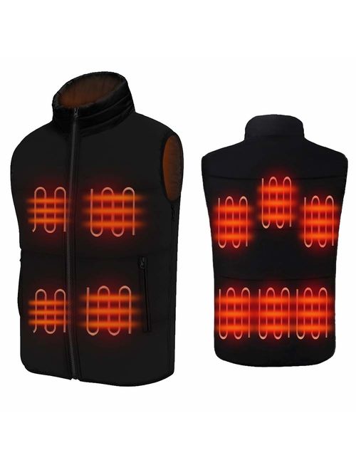 FERNIDA Electric Heated Vest Body Warmer Unisex Heating Vest Jacket Sport Outdoor Clothes(Battery Included)