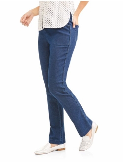 RealSize Women's 4 Pocket Stretch Denim Pull On Bootcut Jean