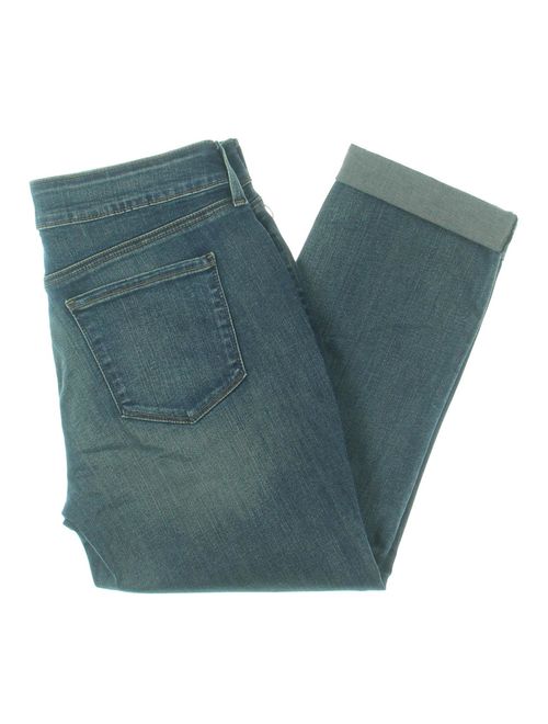 NYDJ Womens Jessica Relaxed Cropped Boyfriend Jeans Blue 6P