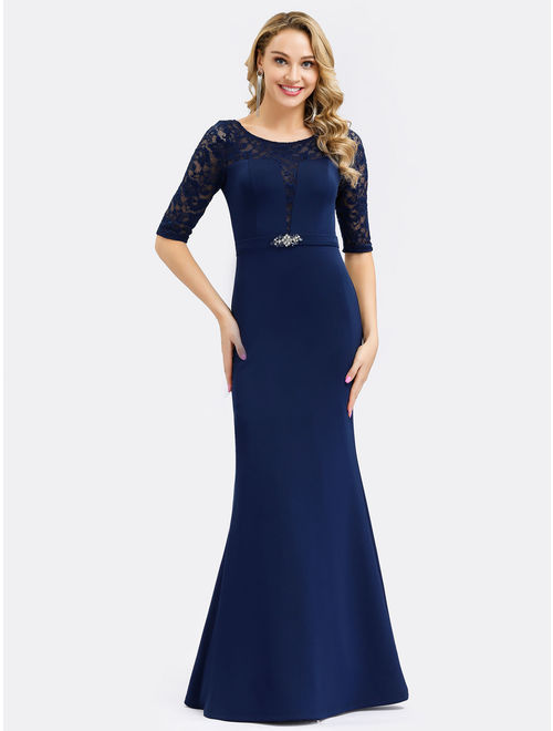 Ever-Pretty Womens Elegant 0 Neck Bodycon Evening Party Prom Dresses for Women 00994 US4